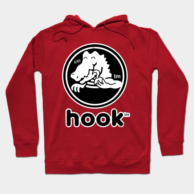 Funny Captain Hook Peter Pan Neverland Crocodile Logo Parody Hoodie by BoggsNicolas